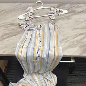 Striped Sleeveless Jumpsuit